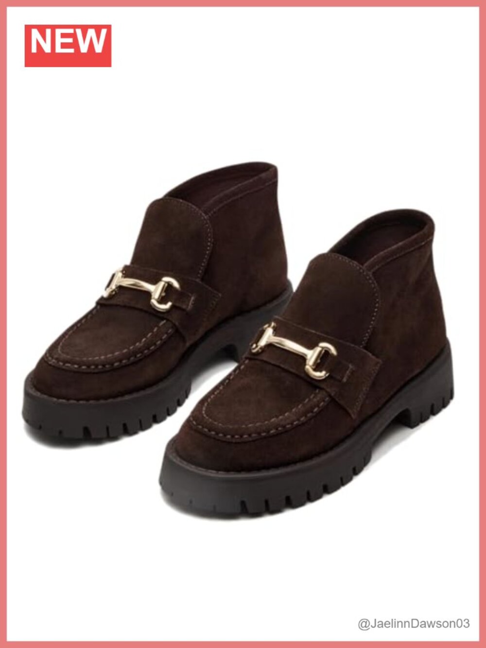 Platform Ankle Boots Chunky Heel Loafer Slip On Booties